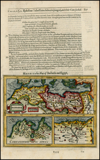 Mediterranean and North Africa Map By Jodocus Hondius / Samuel Purchas