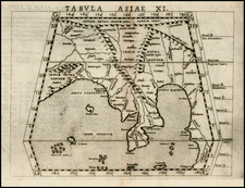 India and Southeast Asia Map By Girolamo Ruscelli