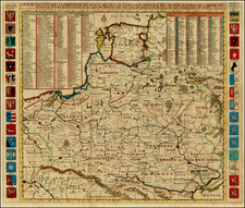 Poland, Ukraine and Baltic Countries Map By Henri Chatelain