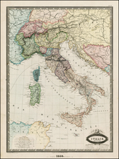 Italy Map By F.A. Garnier