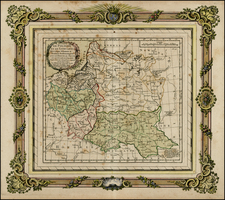 Poland and Baltic Countries Map By Louis Brion de la Tour