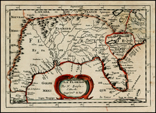 Florida, South and Southeast Map By Nicolas Sanson