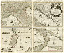 Italy and Balearic Islands Map By Johannes Covens  &  Cornelis Mortier