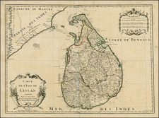 India and Other Islands Map By Guillaume De L'Isle