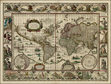 World and World Map By Willem Janszoon Blaeu