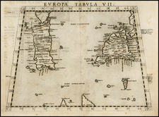 Italy, Mediterranean and Balearic Islands Map By Girolamo Ruscelli