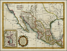 Texas, Southwest, Mexico and Baja California Map By Thomas Kitchin