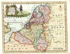 Europe and Netherlands Map By Emanuel Bowen