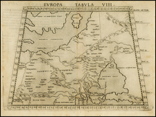 Russia, Baltic Countries and Scandinavia Map By Girolamo Ruscelli