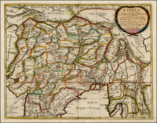 India and Central Asia & Caucasus Map By Giacomo Giovanni Rossi / Giacomo Cantelli da Vignola