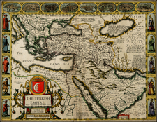 Russia, Ukraine, Turkey, Mediterranean, Middle East and Turkey & Asia Minor Map By John Speed