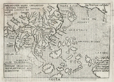 Alaska, China, Japan, Southeast Asia and Australia Map By Abraham Ortelius