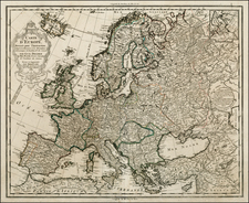 Europe and Europe Map By Guillaume De L'Isle / Jean-Claude Dezauche