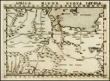 Mediterranean and North Africa Map By Girolamo Ruscelli