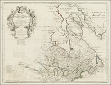 New England, Midwest, Plains and Canada Map By Guillaume De L'Isle / Jean-Claude Dezauche
