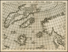 Polar Maps, Atlantic Ocean, Scandinavia and Balearic Islands Map By Girolamo Ruscelli