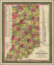 Midwest Map By Samuel Augustus Mitchell