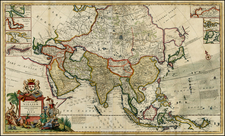 Asia, Asia, Australia & Oceania and Oceania Map By Herman Moll