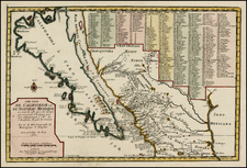 Baja California and California Map By Nicolas de Fer