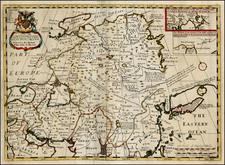 China, Japan, Central Asia & Caucasus and Russia in Asia Map By Edward Wells