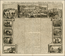 West Africa and Curiosities Map By Henri Chatelain