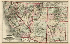 Southwest, Rocky Mountains and California Map By O.W. Gray