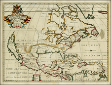 North America and California Map By Edward Wells