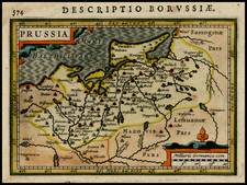 Poland and Baltic Countries Map By Pieter Bertius