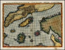 Polar Maps, Atlantic Ocean, Scandinavia and Balearic Islands Map By Girolamo Ruscelli