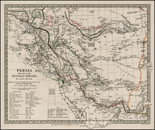 Central Asia & Caucasus and Middle East Map By SDUK