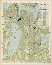 New England Map By George F. Cram