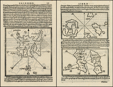 Balearic Islands and Greece Map By Benedetto Bordone