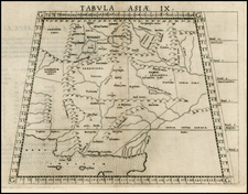 India and Central Asia & Caucasus Map By Girolamo Ruscelli