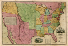 United States, Texas, Plains, Southwest and Rocky Mountains Map By A. Willard  &  B. B. Barber