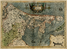 Netherlands Map By  Gerard Mercator