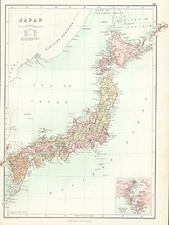 Asia and Japan Map By Adam & Charles Black