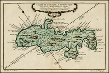 Caribbean and Other Islands Map By Jacques Nicolas Bellin