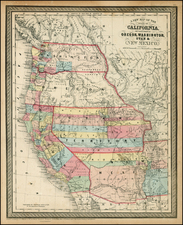 Southwest, Rocky Mountains and California Map By Charles Desilver