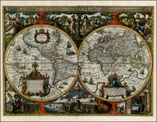 World and World Map By Nicholas Van Geelkercken