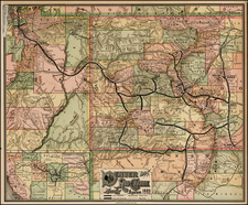 Rocky Mountains Map By American Bank Note Company