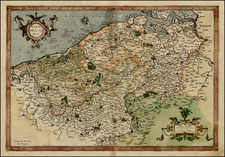 Netherlands Map By  Gerard Mercator