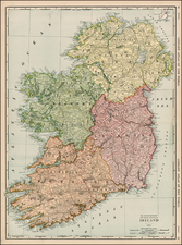 Ireland Map By William Rand  &  Andrew McNally