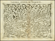 Italy Map By Girolamo Ruscelli