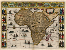 Africa and Africa Map By Willem Janszoon Blaeu