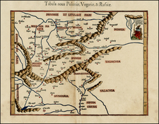 Poland, Russia, Hungary and Romania Map By Lorenz Fries