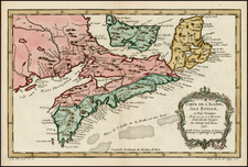 Canada Map By Jacques Nicolas Bellin