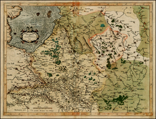 Netherlands Map By  Gerard Mercator