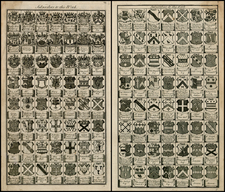 British Isles, Title Pages and Curiosities Map By John Senex