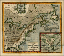 United States and North America Map By Gentleman's Magazine