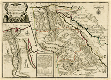 Middle East and Egypt Map By Nicolas de Fer